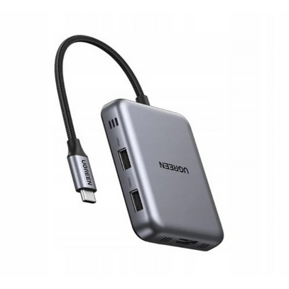 Хаб UGREEN USB-C 7в1 Magnetic Multifunctional 4K60Hz (65759) Серый