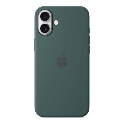 Чехол для iPhone 16 Plus с MagSafe Silicone Case Dark Green, тёмно-зеленый