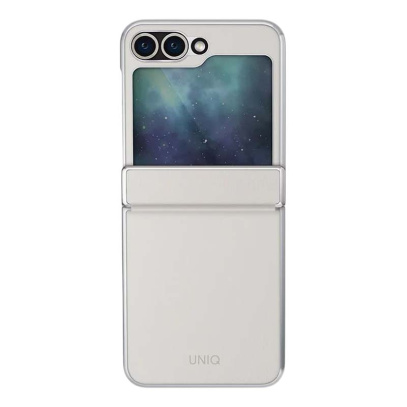 Чехол для Samsung Galaxy Z Flip 6 UNIQ ORA Premium leatherette Белый