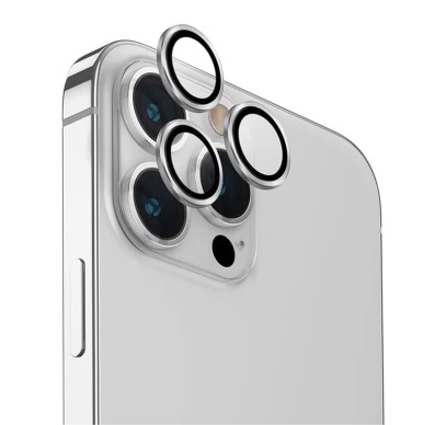 Защитное стекло для камеры iPhone 15 Pro WiWU PVD Dual Color Camera Lens Guard Anti-Scratch (LG-004) Серебристый