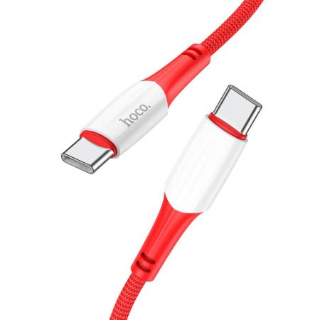 Кабель hoco. Fast charging data cable разъем Type-C – Type-C, 1 м (X70) Красный