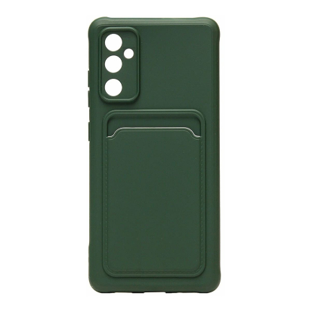 Чехол для Samsung Galaxy A55 Silicone Case с картхолдером Темно-зеленый