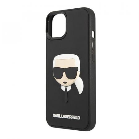 Чехол для iPhone 14 Karl Lagerfeld 3D Rubber Karl's head Hard (KLHCP14SKH3DBK) Черный