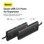 Хаб Baseus Lite Series 4-Port Type-C HUB Adapter (Type-C to USB 3.0x4) 25 см BS-OH015 (WKQX030301) Черный