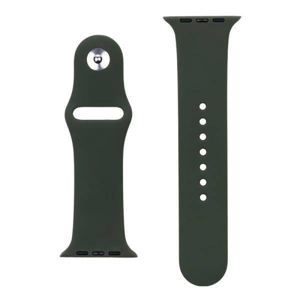 Силиконовый ремешок для Apple Watch 42/44/45 мм Темно-зеленый