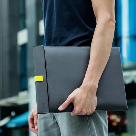 Сумка для ноутбука Baseus Let's go Traction ComputerLiner Bag 16" or less (LBQY- BGY) Серый/желтый
