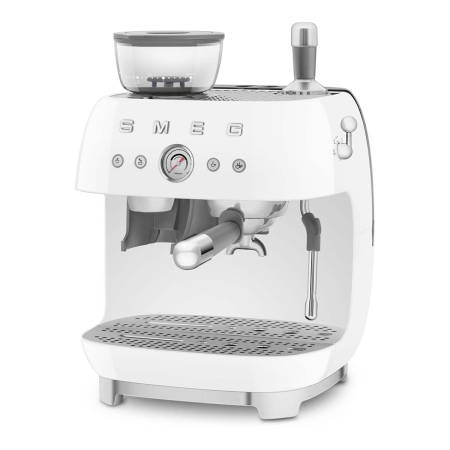Кофемашина эспрессо со встроенной кофемолкой SMEG 50s style (EGF03WHEU) Белый