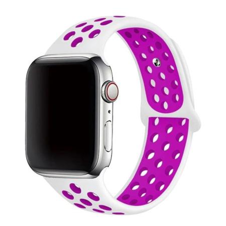 Ремешок Nike+ "Silicone Sport Band" Apple Watch 42/44 мм Бело-сиреневый