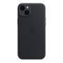 Чехол для Apple iPhone 14 Plus Leather Case MagSafe «Midnight» Чёрный