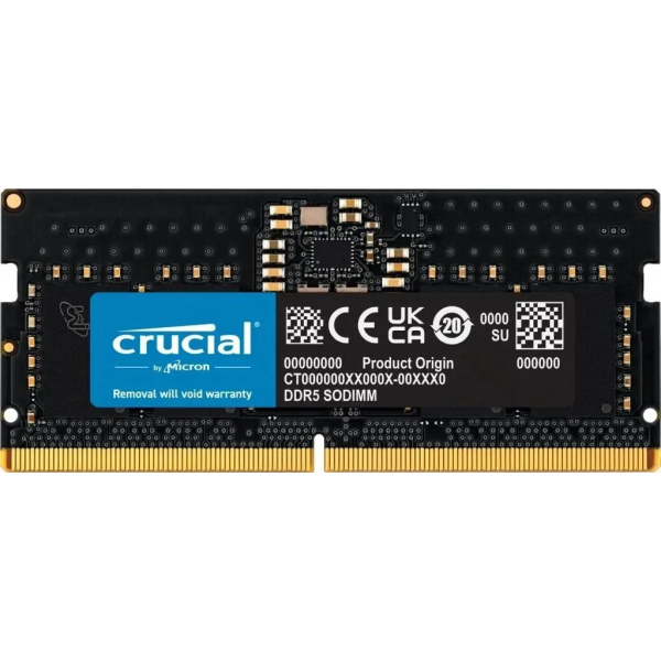 Оперативная память Crucial CT8G56C46S5 DDR5 8GB 5200MHz CL42 SO DIMM 1x8GB