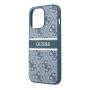 Чехол Guess для iPhone 14 Pro PU 4G Stripe printed logo Hard (GUHCP14L4GDBL) Синий