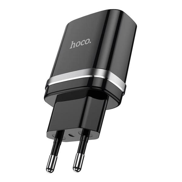 Зарядное устройство hoco. USB-A Indicator single port safety charger (N1) Чёрный