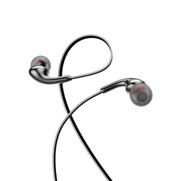 Наушники hoco. Earphones M30 Wire Control Metal Grey, серый