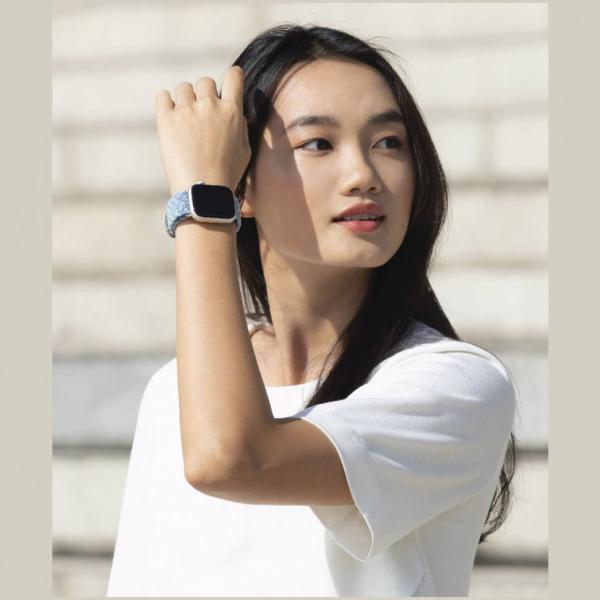 Ремешок UNIQ для Apple Watch 41/40/38 мм Aspen DE strap (41MM-ASPDECBLU) Лазурно-голубой