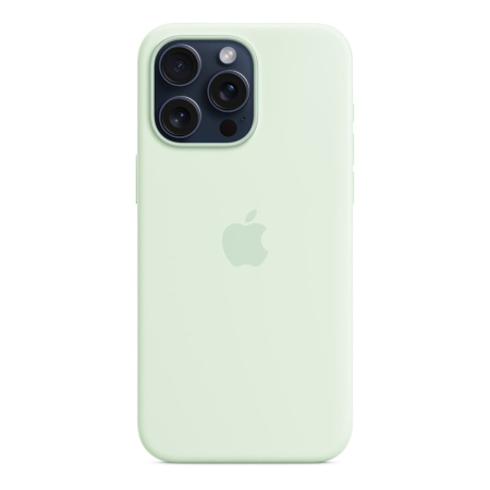 Чехол Silicone Case для Apple iPhone 15 Pro Max с MagSafe Light Mint, мятный