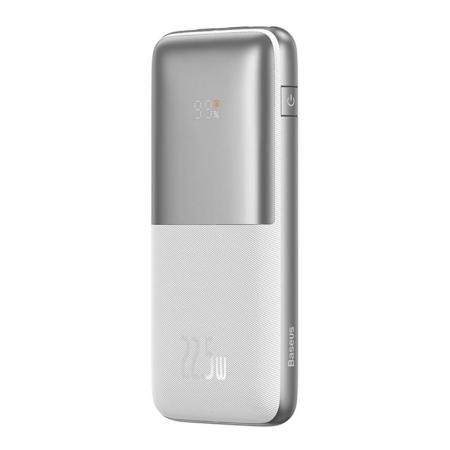 Внешний аккумулятор Baseus 10000mAh Bipow Pro Digital Display Fast Charge 20Вт с кабелем USB - Type-C PPBD2-1020 (PPBD040102) Белый